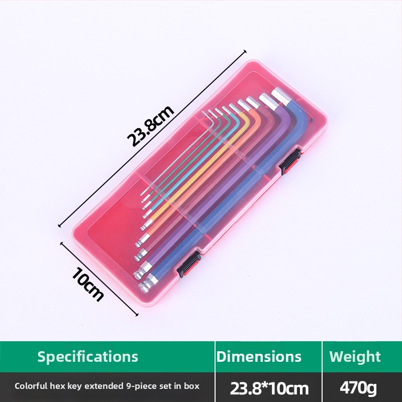 Индустриално качество: комплект Allen ключове с вътрешен шестостенник — Chrome vanadium/S2 стомана, никелирана