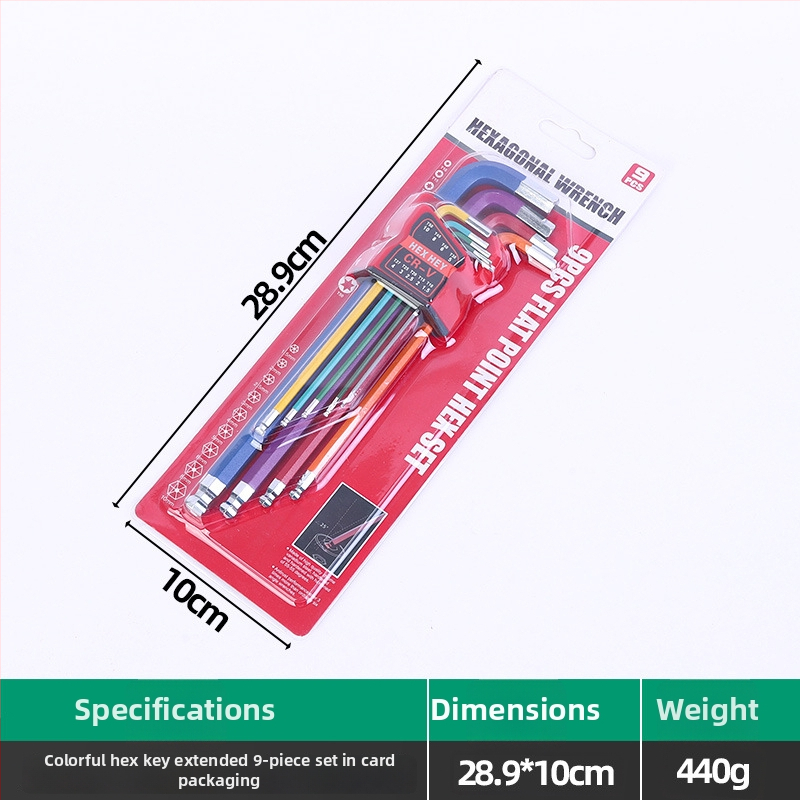 Индустриално качество: комплект Allen ключове с вътрешен шестостенник — Chrome vanadium/S2 стомана, никелирана