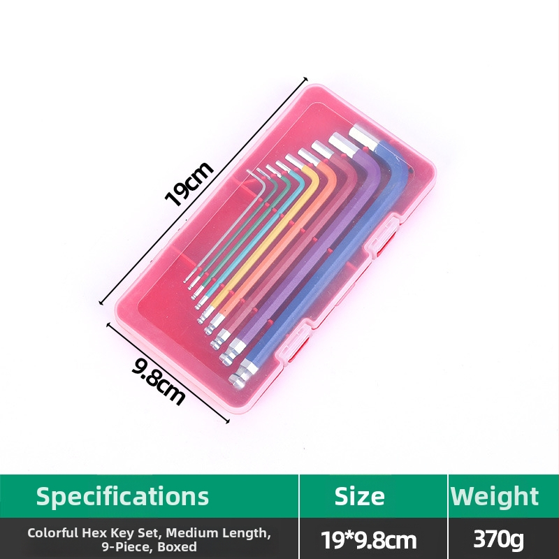 Индустриално качество: комплект Allen ключове с вътрешен шестостенник — Chrome vanadium/S2 стомана, никелирана