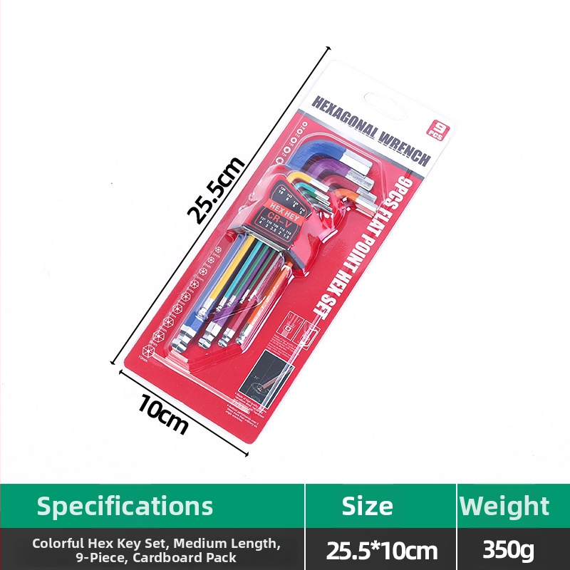 Индустриално качество: комплект Allen ключове с вътрешен шестостенник — Chrome vanadium/S2 стомана, никелирана