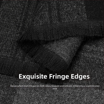 Meeste talvesall viskoosi kiududest, ruuduline muster, keskmise pikkusega, paks sooja jaoks, 2025 talv