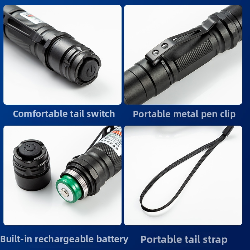 Que Chuang lāzera rādītāja laterna, infraraudais stars, garš diapazons, 18650 akumulators