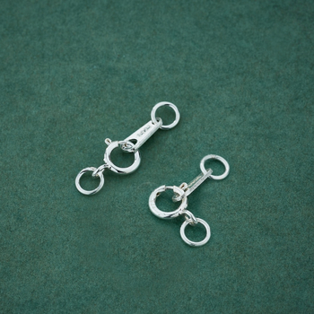 S925 Sterling hõbedane kevadkinnitus – käevõru/kaelakee ühendaja, poleeritud viimistlus, tootekood S122-1, kunstiline vintage stiil