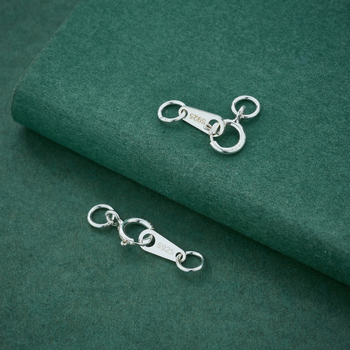 S925 Sterling hõbedane kevadkinnitus – käevõru/kaelakee ühendaja, poleeritud viimistlus, tootekood S122-1, kunstiline vintage stiil
