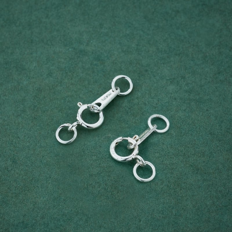 S925 Sterling hõbedane kevadkinnitus – käevõru/kaelakee ühendaja, poleeritud viimistlus, tootekood S122-1, kunstiline vintage stiil