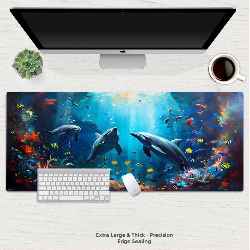 Hiirepadja Dolphin seeria: Allveelahe maailm – looduslik kumm, libisemiskindel pind, soojusülekanne, OEM kohandamine