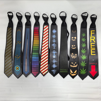 LED осветена вратовръзка за Хелоуин изпълнения, стрелковиден стил, Crown Star марка, Shenzhen произход