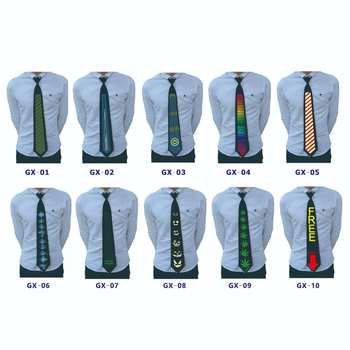 LED осветена вратовръзка за Хелоуин изпълнения, стрелковиден стил, Crown Star марка, Shenzhen произход