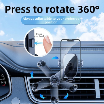 Chaoshuhe universālais auto tālruņa turētājs uz gaisa atveres, pret trīcēšanu atbalsts, horizontālais skats, uzstādīšana klikšķu veidā, pielāgojama apstrāde