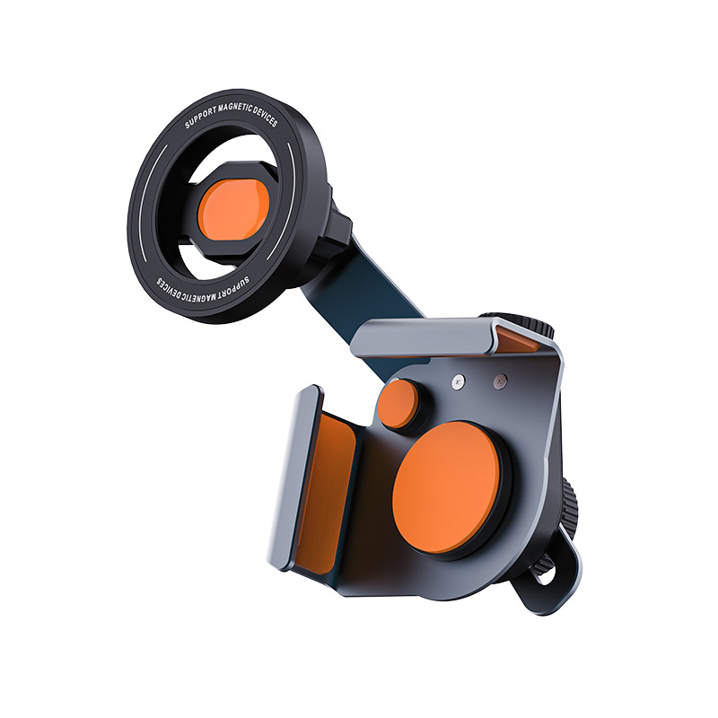 Автомобилен държач за телефон с MagSafe, алуминиев сплав, силен магнит, щракващ монтаж, регулиране на ъгъла за електрически автомобили (EV)