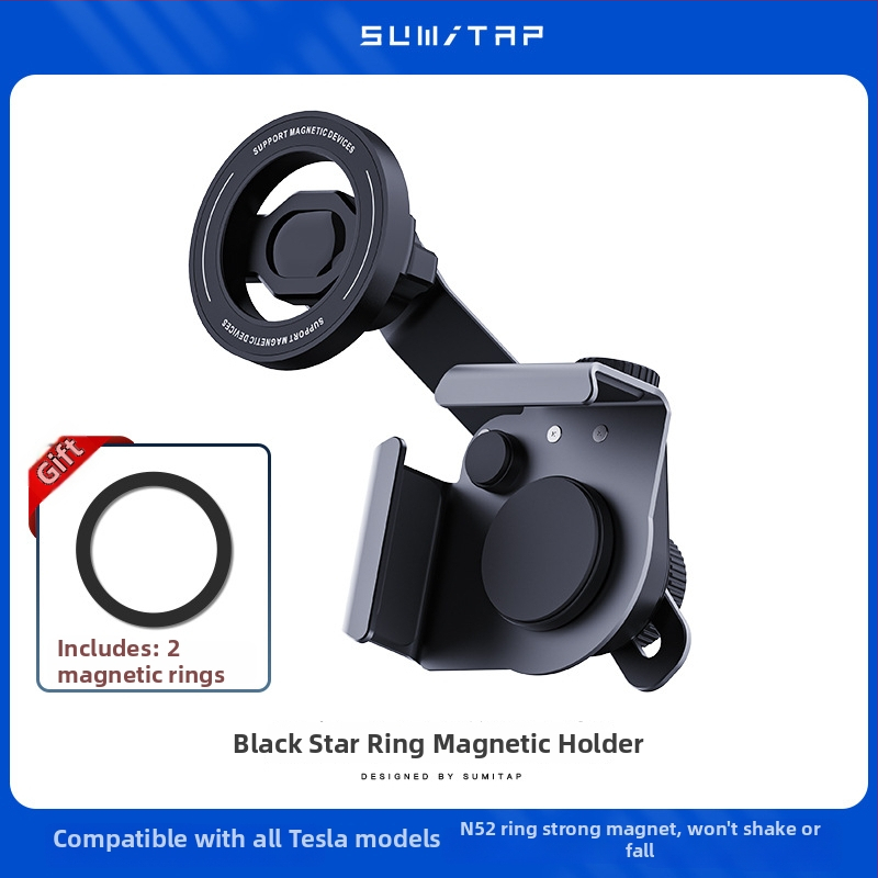 MagSafe auto tālruņa turētājs no alumīnija sakausējuma, spēcīgs magnets, snap-on uzstādīšana, daudz leņķu regulēšana EV vajadzībām (alumīnija sakausējums; MagSafe saderība; spēcīgs magnets; snap-on uzstādīšana; daudzleņķu regulēšana)