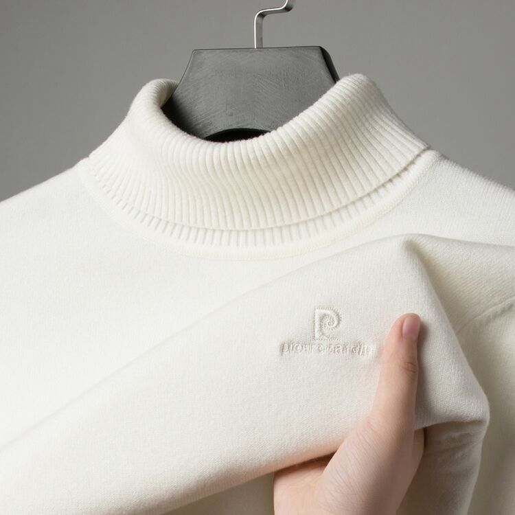 Пуловер с качулка от вълнен бленд PK8197, подвижна яка, бродерия, дълги ръкави с паднали рамене