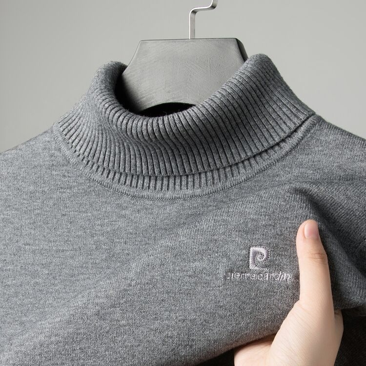 Пуловер с качулка от вълнен бленд PK8197, подвижна яка, бродерия, дълги ръкави с паднали рамене