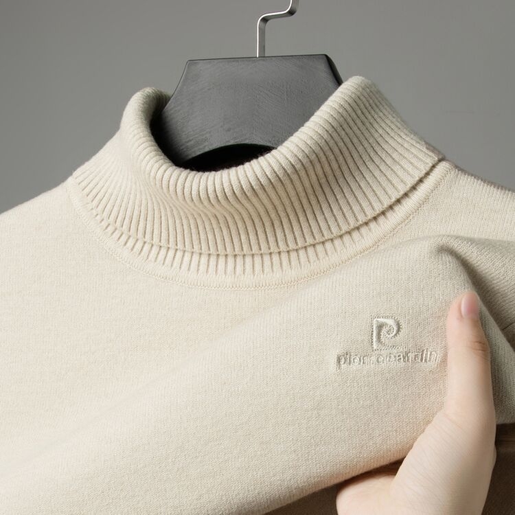 Пуловер с качулка от вълнен бленд PK8197, подвижна яка, бродерия, дълги ръкави с паднали рамене