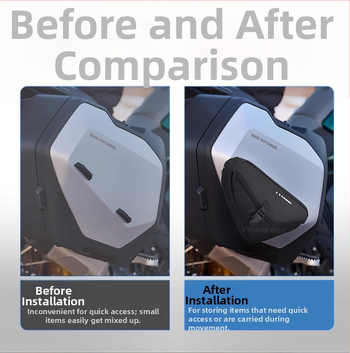 Išplėčiama atspari vandeniui motociklų bagažo krepšys BMW R1300GS – Saugyklos plėtinys, Prekės kodas 130, Prekės ženklas Star Moon Knight