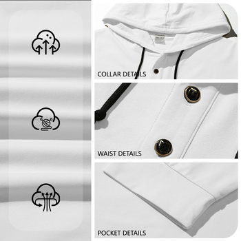 Суитшърт с яка стойка, цип отпред, райета в стил колаж и шевове, свободна кройка