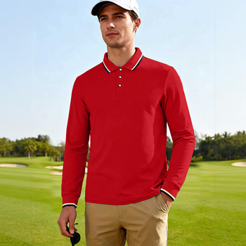 Поло риза със свободен крой, дълги ръкави, жакардова плетка, дишаща материя, полиестерова смес