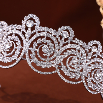 Tiara za kosu od Rhinestone — ženska kruna s dijamantima, marka Tuan Ming, stil: ženski, oblik: kruna