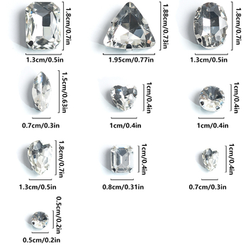 Ръчно пришито стъклени мъниста аксесоар за облекло – Принцес серия, френски минималистичен стил, метал и стъкло, патерни: кръст, луна, звезди