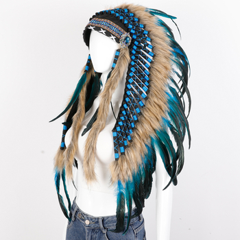 Шапка с пера за костюм, ръчна изработка, реквизит за маскарад