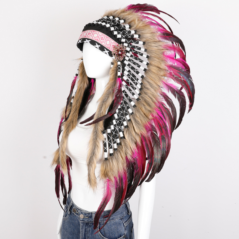 Шапка с пера за костюм, ръчна изработка, реквизит за маскарад