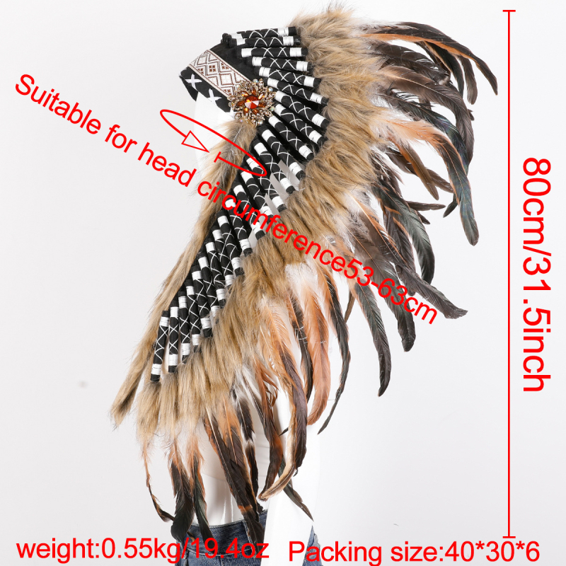 Шапка с пера за костюм, ръчна изработка, реквизит за маскарад