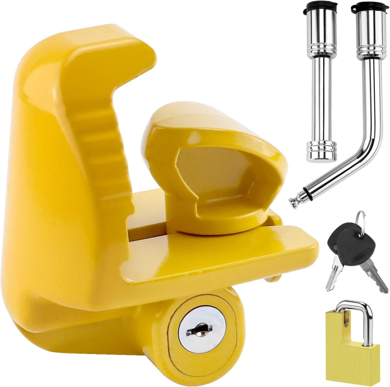 Комплект заключващи халки за RV/яхтово ремарке с кръгла глава – цилиндър на заключването: алуминиева сплав + цинкова сплав + желязо; тегло 620 g или 1275 g; за автомобили