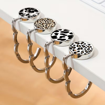 Кръгла метална сгъваема закачалка за чанти за настолен монтаж — сплав, артикул 0617, прост стил, за дома