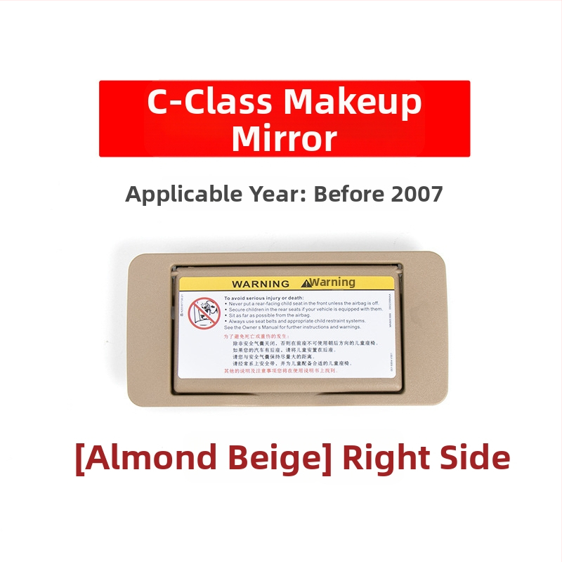 Oukachi kosmeetiline peegel Mercedes-Benz C-Klass W203 eesmise päikesekaitse kate, plastik kate