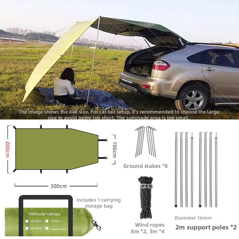 SUV-i kõrvalkatus auto jaoks — Oxford kangas, veekindlus 2000 mm