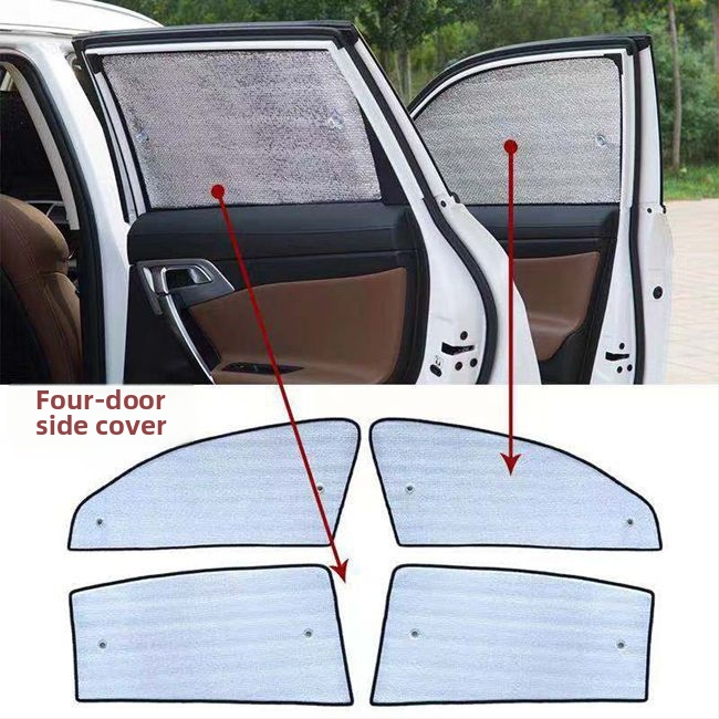 Automobilio saulės skydelis priekiniam stiklui, aliuminio folija, storesnė konstrukcija, siurbtuko tvirtinimas, universalus