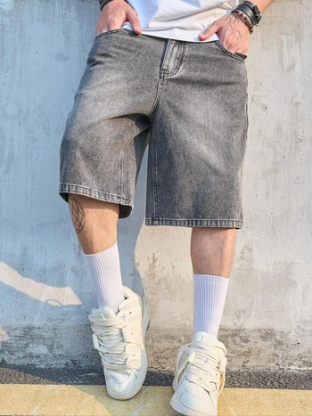 Мъжки винтидж дънкови дънки, прав силует, ниска талия, цип, Modal плат