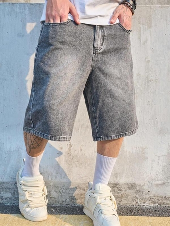 Мъжки винтидж дънкови дънки, прав силует, ниска талия, цип, Modal плат