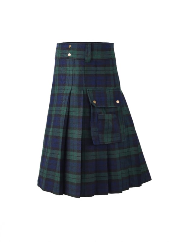 Мъжка карирана плисирана пола за костюм за Хелоуин, полиестер, съдържание на полиестер 95%+, обработка при висока температура, пролет 2022