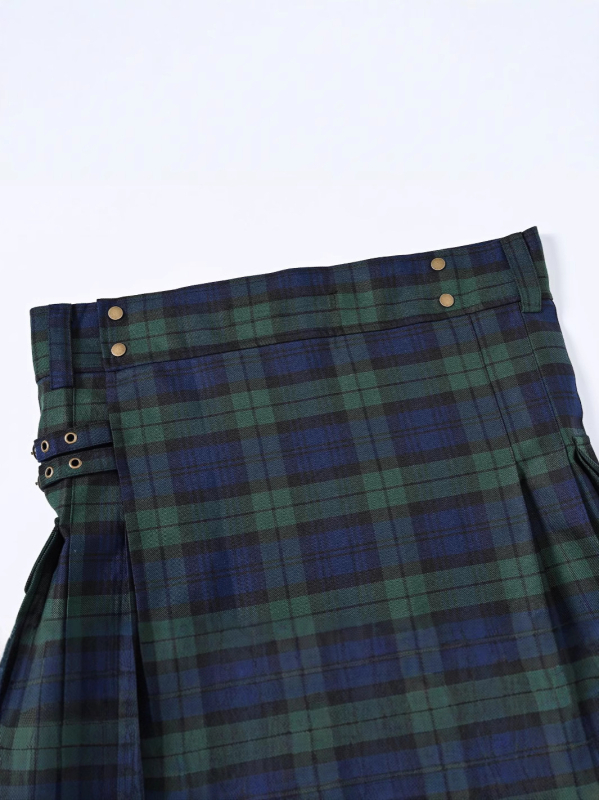 Мъжка карирана плисирана пола за костюм за Хелоуин, полиестер, съдържание на полиестер 95%+, обработка при висока температура, пролет 2022