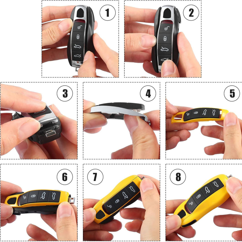 Silikoonist auto kaugvõti kate Porsche Macan, Cayenne ja Panamera jaoks — kohandatav, valmistatud Huizhou linnas