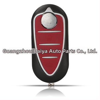 Alfa Romeo 3-nupuline sulankstuv võtme korpuse asendus; võtme tera: vask + plastik; korpus: plastik; kaal 51 g