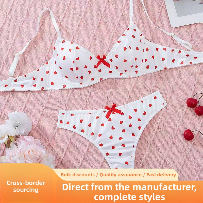 Sieviešu intīmu komplekts ar režģa dizainu, poliestera audums, 90–95% poliester satura, sievietēm, mīļš meitenīgs stils