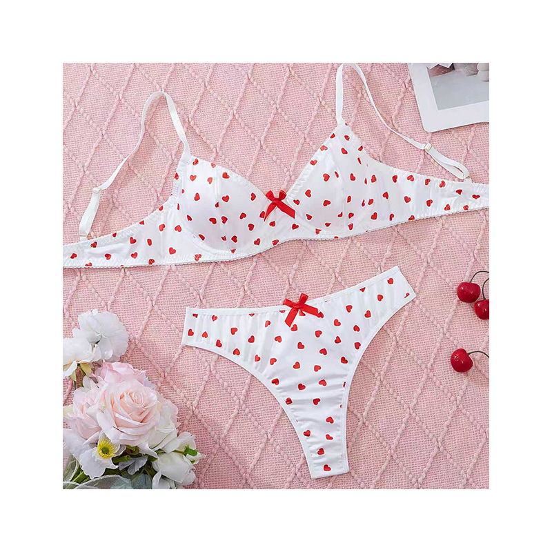 Sieviešu intīmu komplekts ar režģa dizainu, poliestera audums, 90–95% poliester satura, sievietēm, mīļš meitenīgs stils