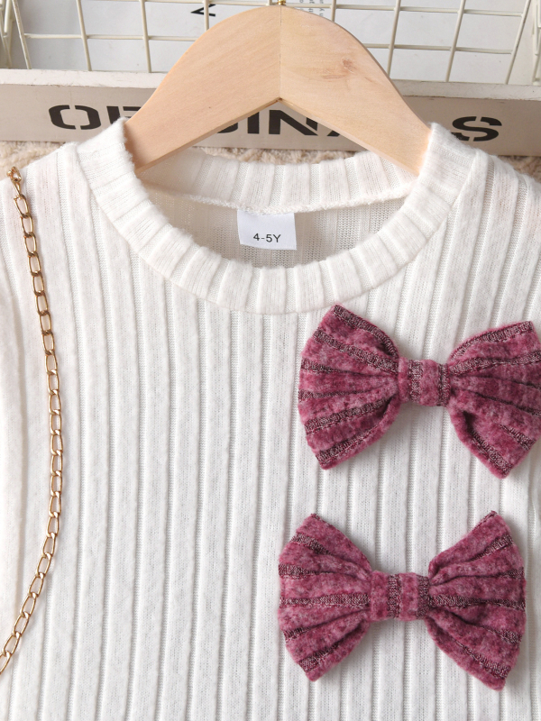 Tüdrukutele kaks-osaline püksikomplekt pikkade varrukatega topi ja pükstega, ühtne muster, puuvill-poliesteri segu, pehme viimistlus