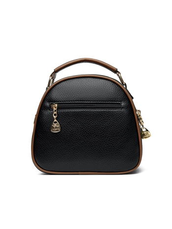 Γυναικεία τσάντα σε αστικό μινιμαλιστικό στυλ, PU δέρμα, τετράγωνος σχεδιασμός, οβάλ σχήματος, φερμουάρ για κλείσιμο