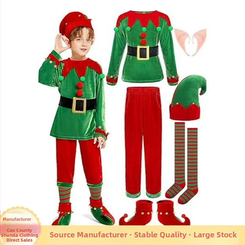 Vaikų elfų kostiumas cosplay, poliesterio audinys, amžiaus grupė 3–8 m., vasara 2025, mielas mados stilius