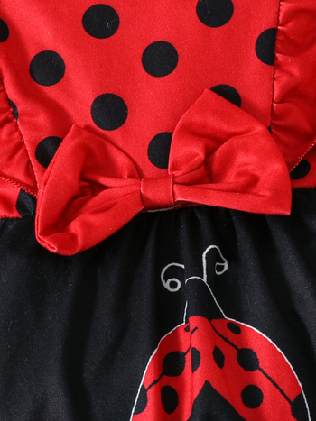 Kolmekomponentne laste kostüüm, karikatuurimuster, pikad varrukad, sügis-talv, piimase siidkanga, 100% polüester, lastele 0–1 aasta