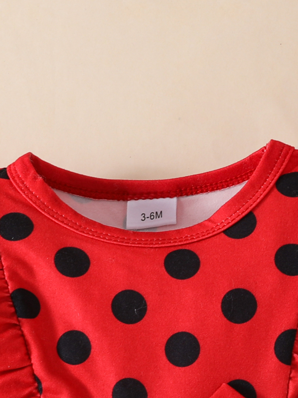 Kolmekomponentne laste kostüüm, karikatuurimuster, pikad varrukad, sügis-talv, piimase siidkanga, 100% polüester, lastele 0–1 aasta