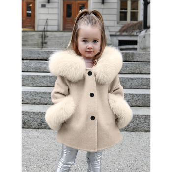 Детско палто с качулка, Lyocell плат, дълги ръкави, JK стил, за 1–3 години