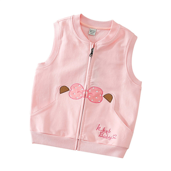 Детска жилетка без ръкави, стил колеж, памук 95%, за възраст 3–8 г, пролет и есен