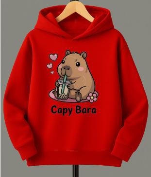 Детски суитшърт с качулка, корейски стил, с карикатурен принт, Lyocell-полиестер плат, за деца над 8 г (над 140 cm), подходящ за зима, пролет и есен.