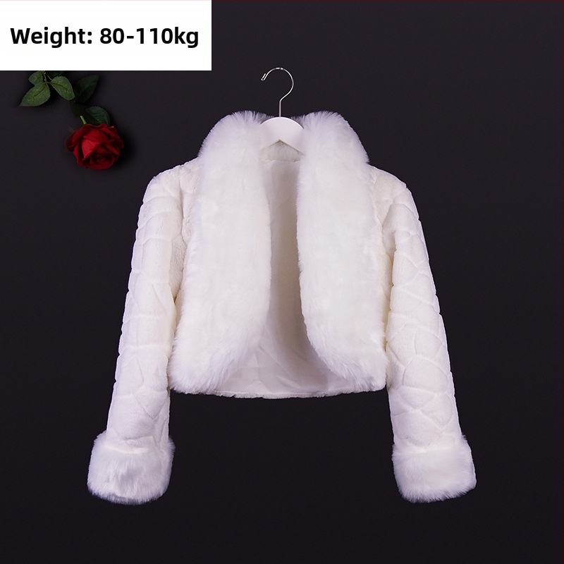 Žiemos nuotakos šalis su ilgomis rankovėmis, dirbtinė kailiena, monokrominis raštas, japoniško-korejiško saldaus stiliaus