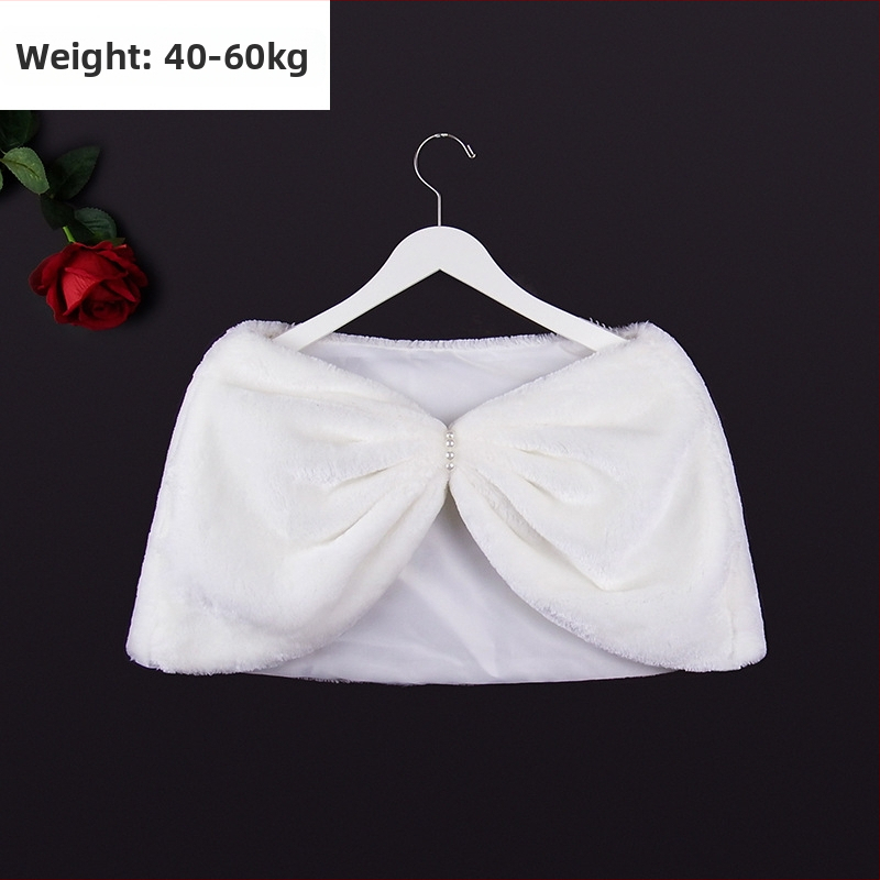 Žiemos nuotakos šalis su ilgomis rankovėmis, dirbtinė kailiena, monokrominis raštas, japoniško-korejiško saldaus stiliaus