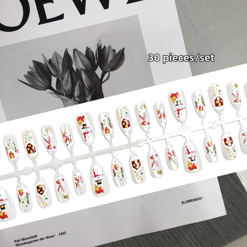 Maniküüri kleepsud Cat-Eye efektiga, jõululume motiiv, 30 tk